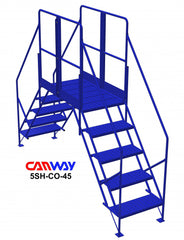 5 Step 50° Safety Angle Crossover Ladder