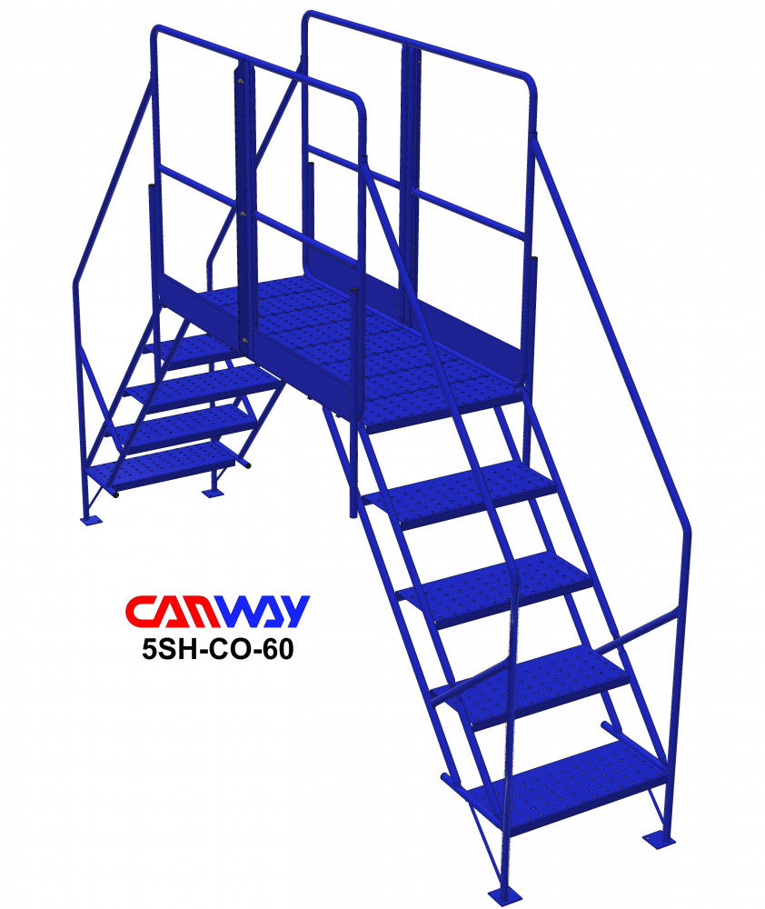 5 Step 50° Safety Angle Crossover Ladder