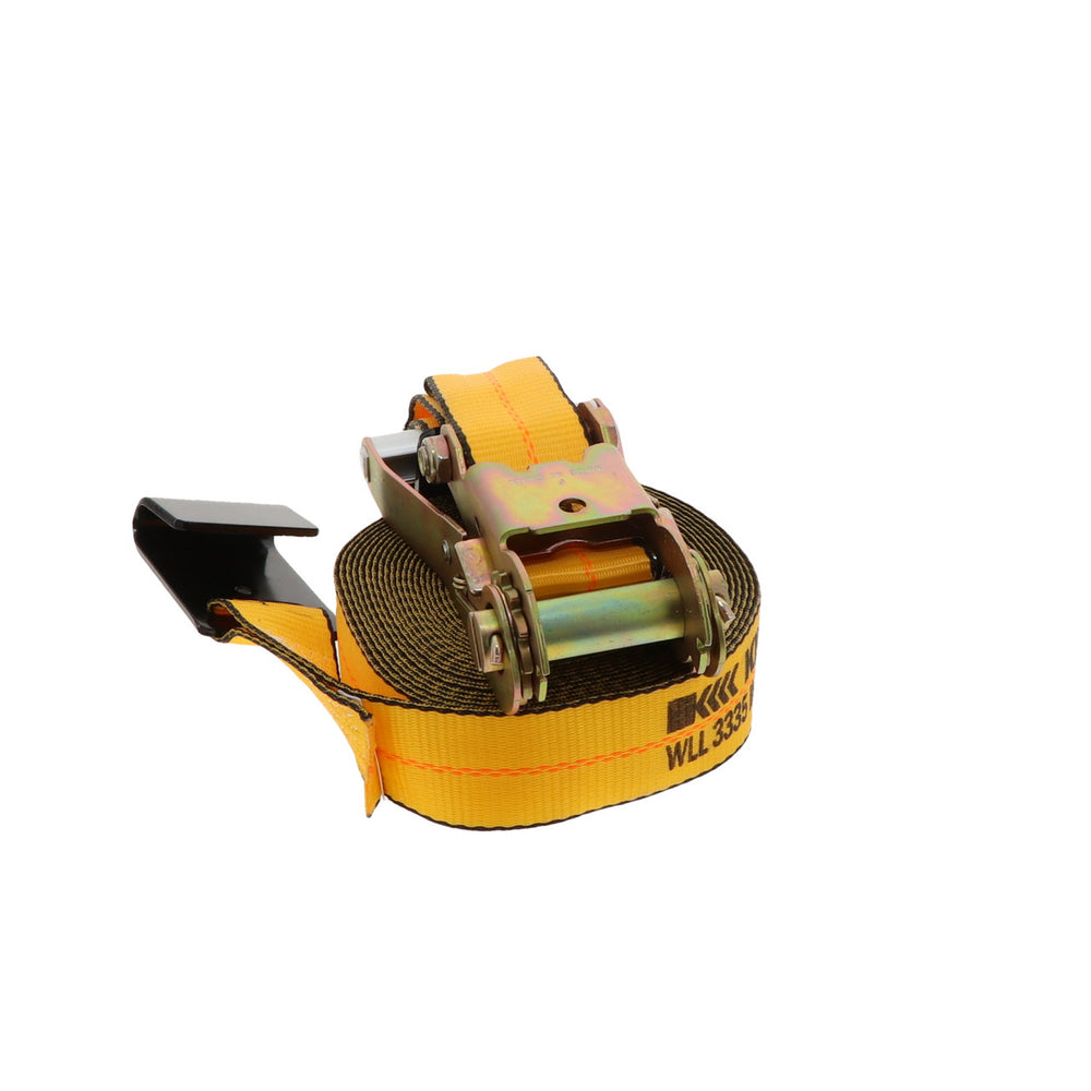 Kinedyne 2" by 30' Flat Hook Wide Handle Ratchet Strap by Kinedyne for industrial load securement and transport