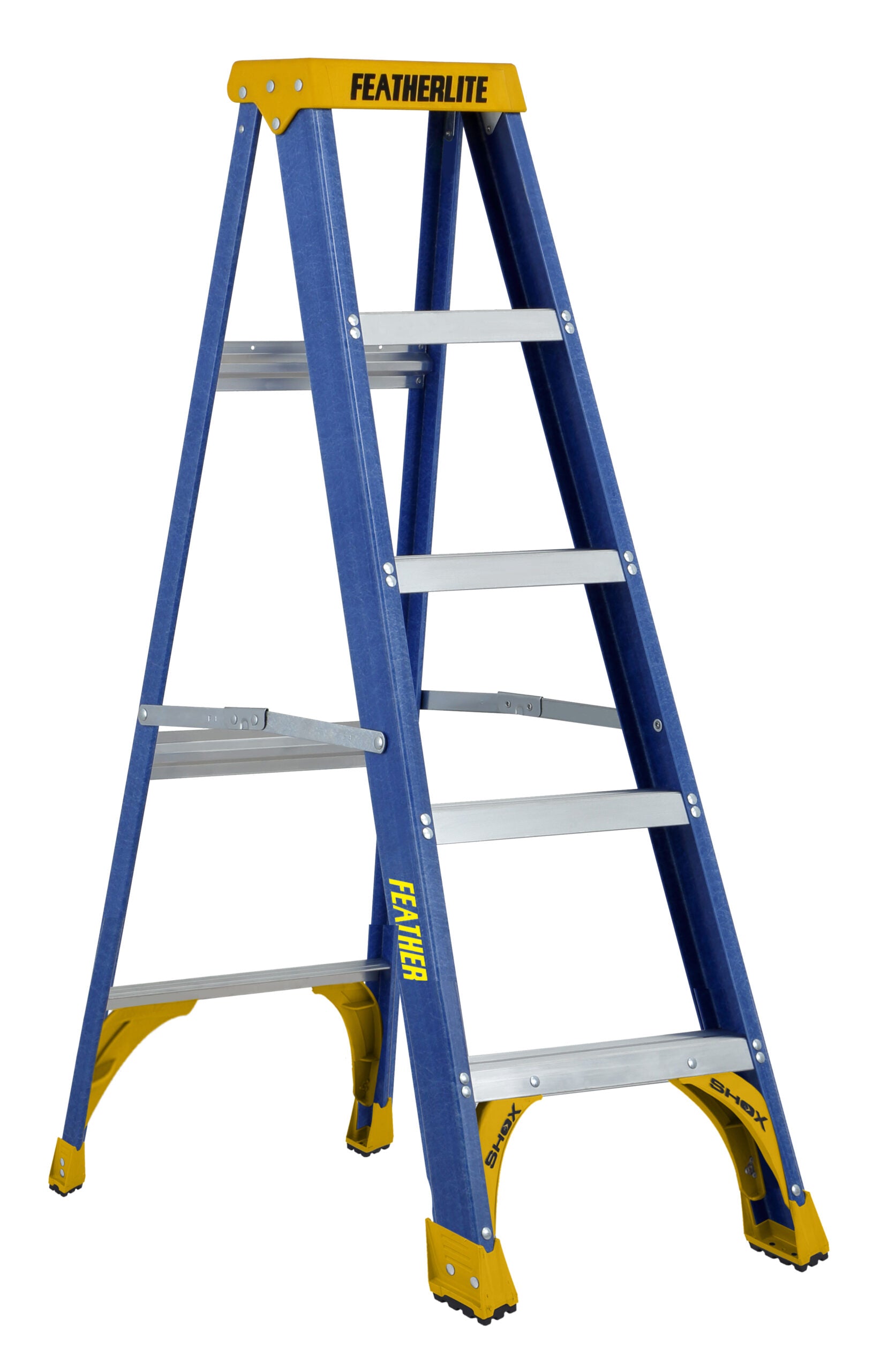 FEATHERLITE 6305 5′ HEAVY DUTY FIBERGLASS STEPLADDER