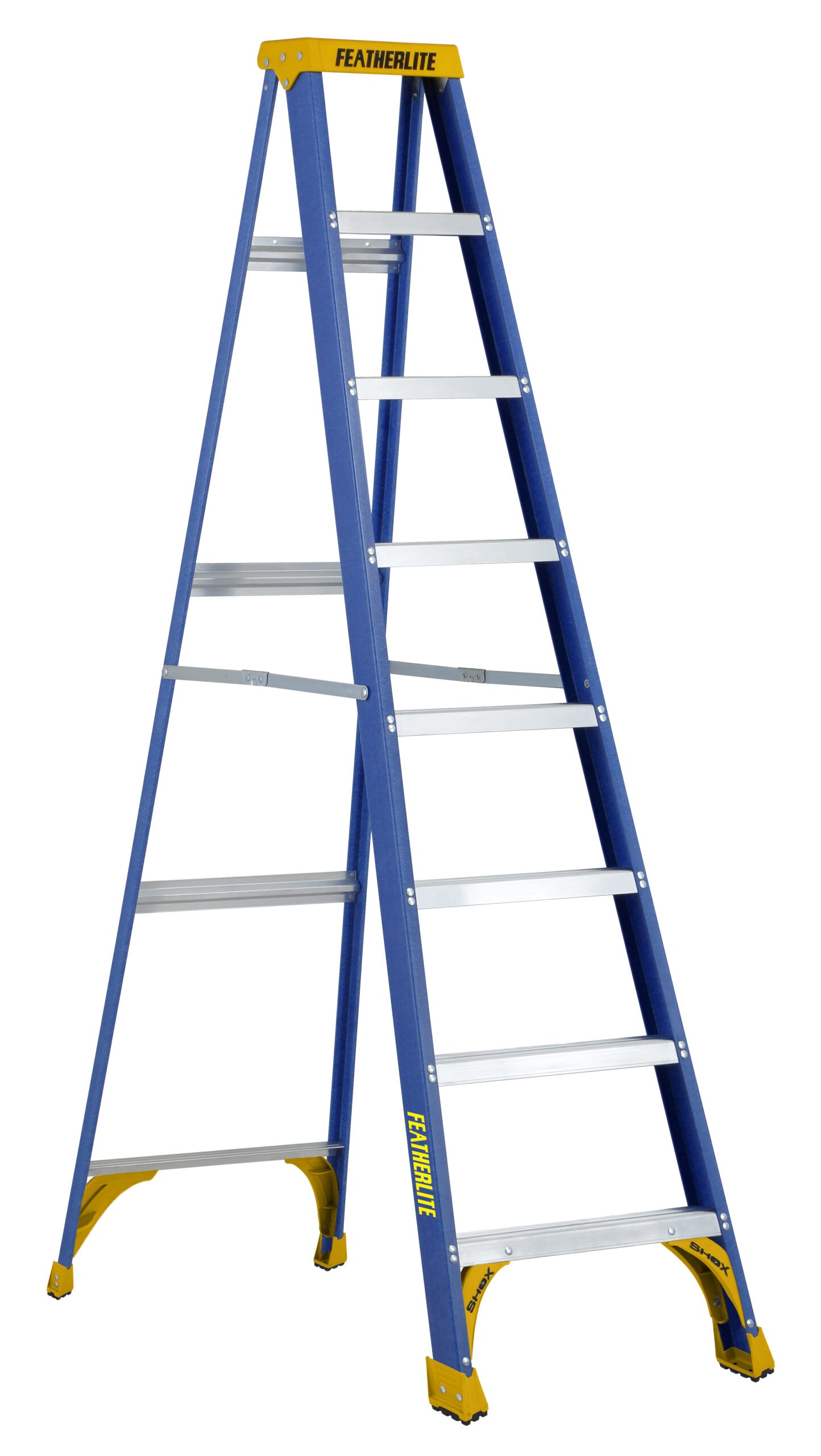 FEATHERLITE 6308 8′ HEAVY DUTY FIBERGLASS STEPLADDER