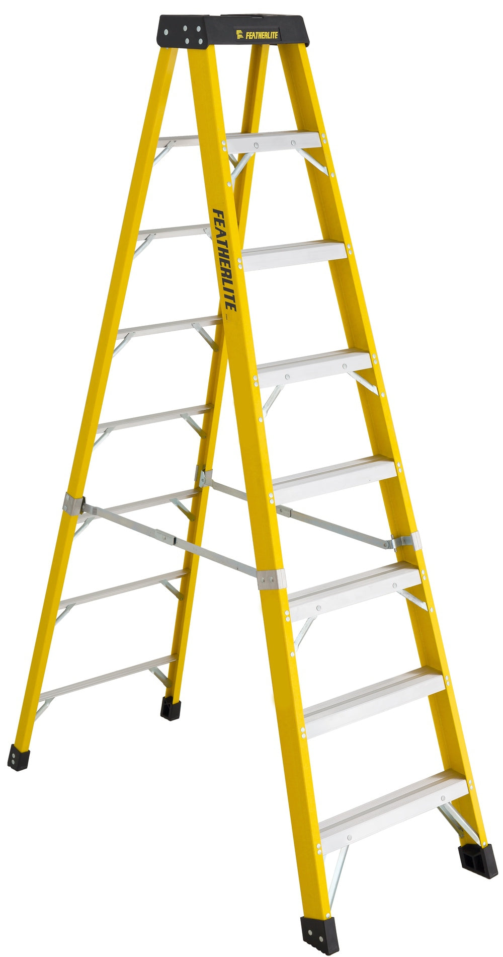 FEATHERLITE 6408 8′ EXTRA-HEAVY DUTY FIBERGLASS STEPLADDER