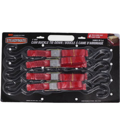 Kinedyne Package of 4 1" by 6' S Hook Cam Buckle Utility Straps