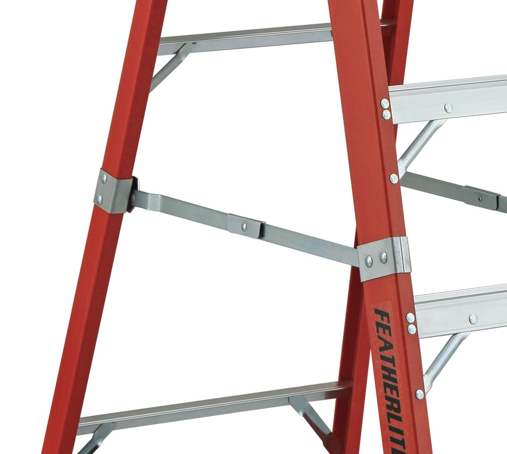 FEATHERLITE 6510-AA 10′ SUPER-HEAVY DUTY FIBERGLASS STEPLADDER