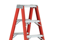 FEATHERLITE 6610-AA 10′ SUPER-HEAVY DUTY FIBERGLASS STEPLADDER