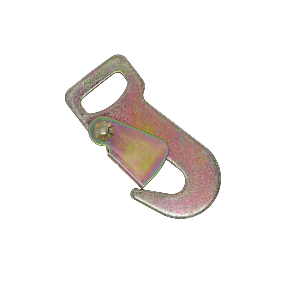 Kinedyne 1" Snap Hook zinc-plated flat snap hook for 1-inch webbing, industrial cargo securement