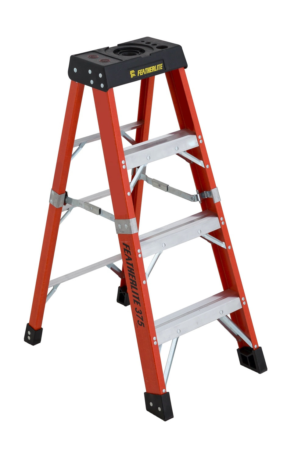 FEATHERLITE 6804-AA 4′ SUPER-HEAVY DUTY FIBERGLASS STEPLADDER