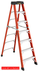 FEATHERLITE 6808-AA 8′ SUPER-HEAVY DUTY FIBERGLASS STEPLADDER