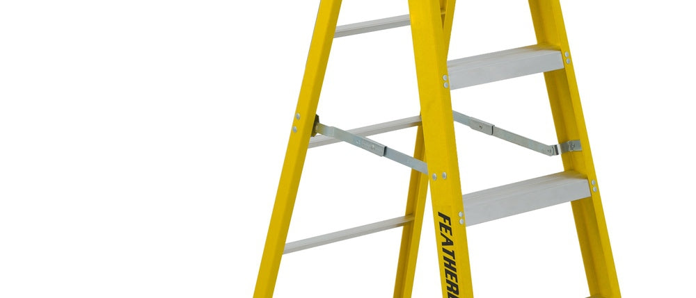 FEATHERLITE 6908 8′ EXTRA-HEAVY DUTY FIBERGLASS STEPLADDER