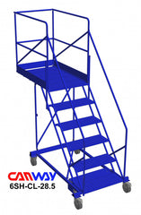 6 Step 50° Cantilever Mobile Ladder Stand, 28" overhang