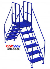 6 Step 50° Safety Angle Crossover Ladder