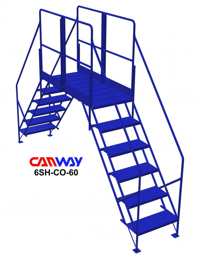 6 Step 50° Safety Angle Crossover Ladder