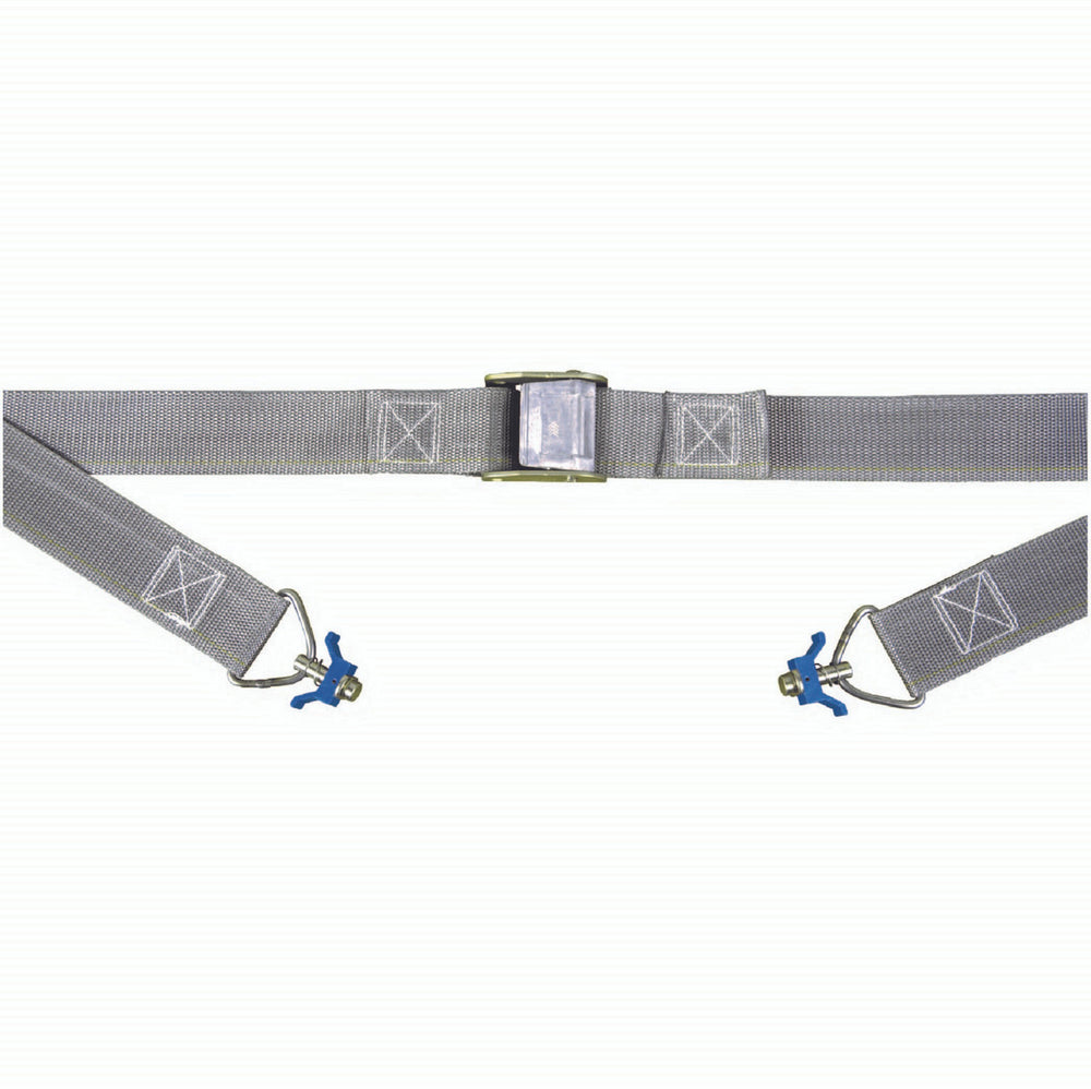 Kinedyne 2" by 16' Single Stud Logistic Cam Buckle Strap used for cargo tie-down and restraint on transport