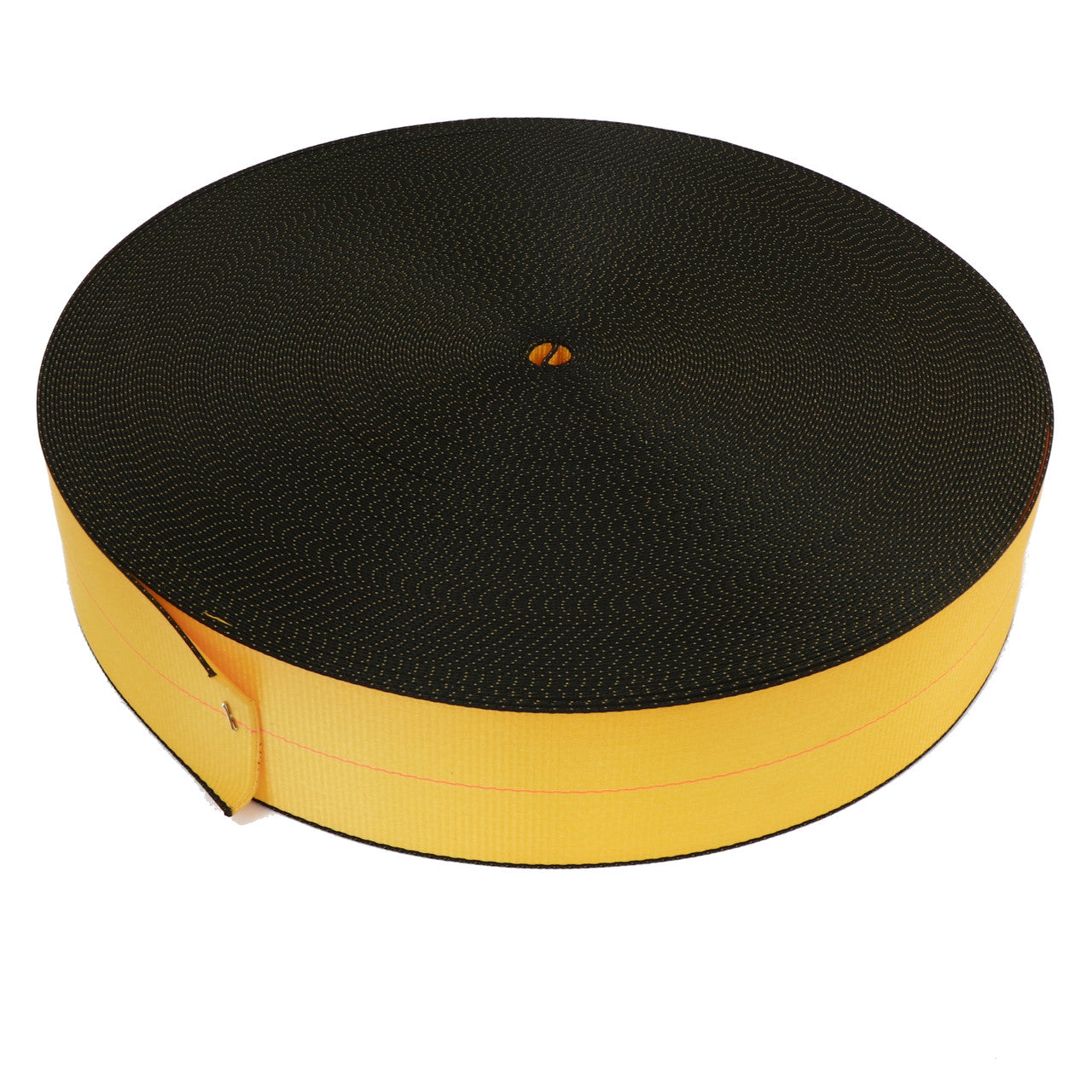 Kinedyne Bulk 4" Gold w/ Black Edge Polyester Web - 4080F by Kinedyne, industrial heavy-duty polyester webbing for tie-downs