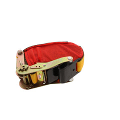 Kinedyne 2" by 30' Flat Hook Ratchet Strap w/ StrapPak product image showing strap, ratchet and mesh StrapPak by Kinedyne