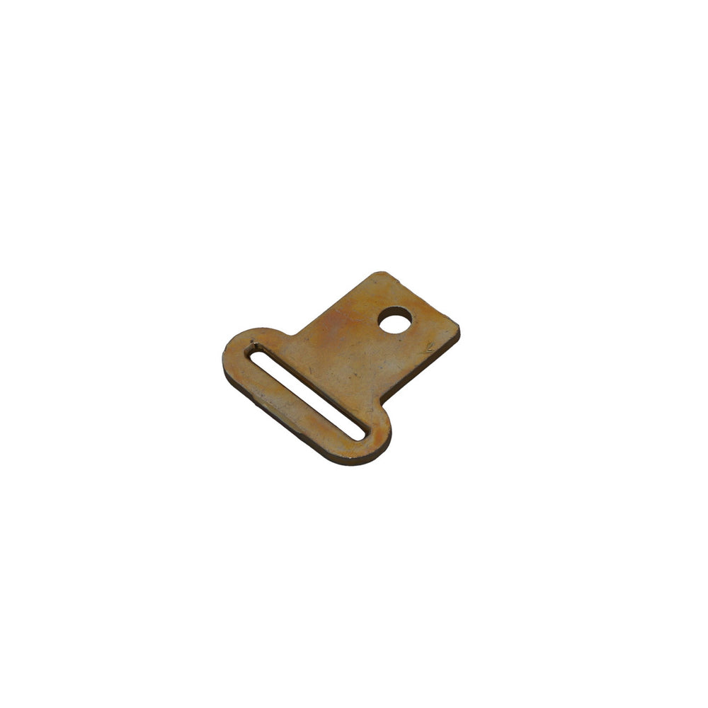 Kinedyne 1" Strap End Bolt Plate showing zinc-plated heat-treated carbon steel anchor plate for trailer strap securement