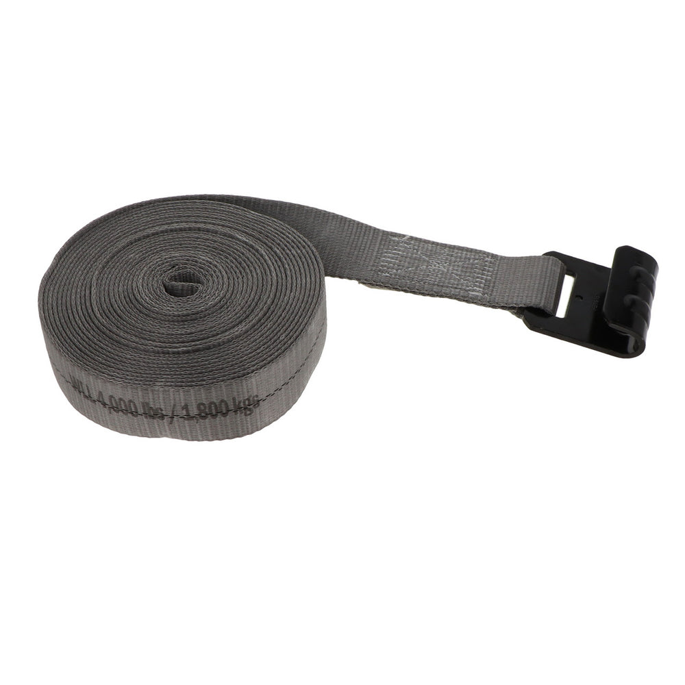 Kinedyne 2" by 30' Rhino MAX Flat Hook Winch Strap showing 2-inch Rhino MAX webbing and FE7915-1 flat hook