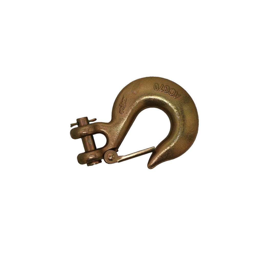 Kinedyne 3/8-inch Transport Grade 70 Slip Hook w/ Latch, forged alloy steel, zinc plated, 6,600 lb WLL