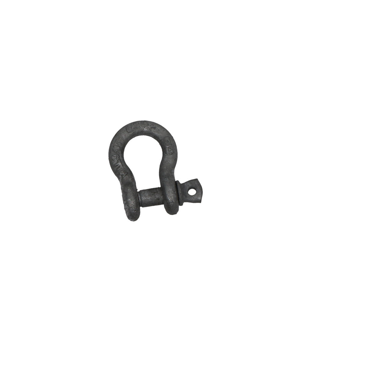 Kinedyne 5/16" Transport Grade 70 Anchor Shackle w/ Screw Pin showing forged carbon steel body and galvanized screw pin