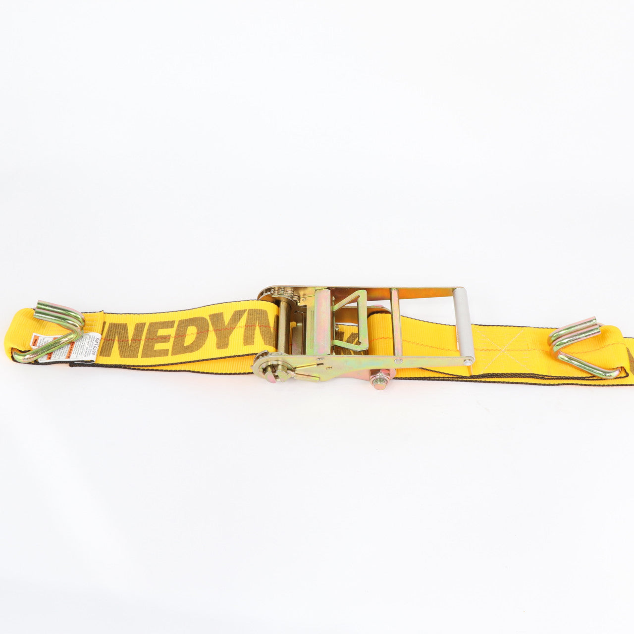 Kinedyne 4" by 27' Wire Hook Ratchet Strap by Kinedyne, heavy-duty 4-inch polyester webbing with wire hooks and long-handle ratchet