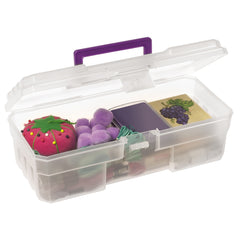 Purple/Clear 6" x 12" x 4" Craft Supply Box by FarrellPack