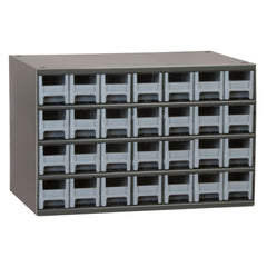 Grey Steel Modular Cabinet 17" x 11" x 11" w/ 28 Drawers - A19228M