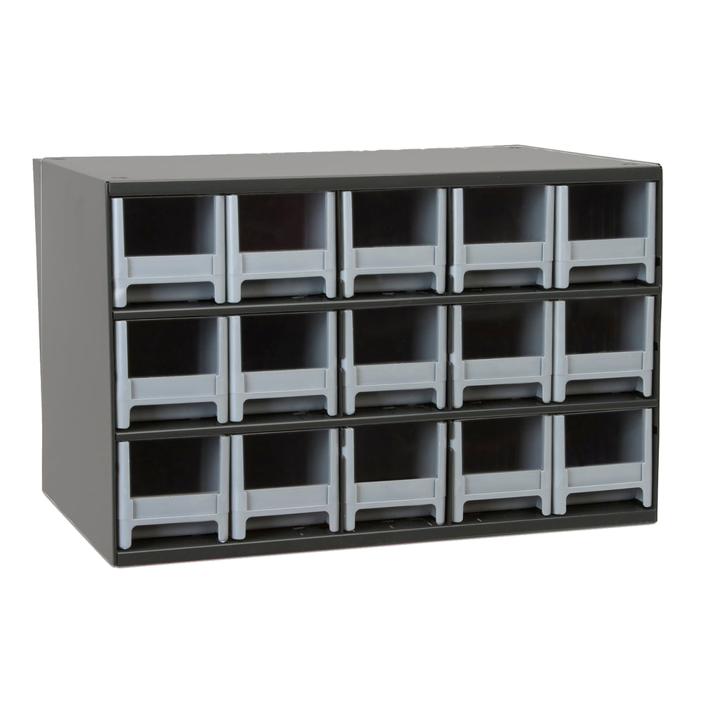 Grey 17"x11"x11" Steel Modular Cabinet w/ 15 Drawers by FarrellPack