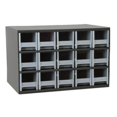 Grey 17"x11"x11" Steel Modular Cabinet w/ 15 Drawers - A19715M