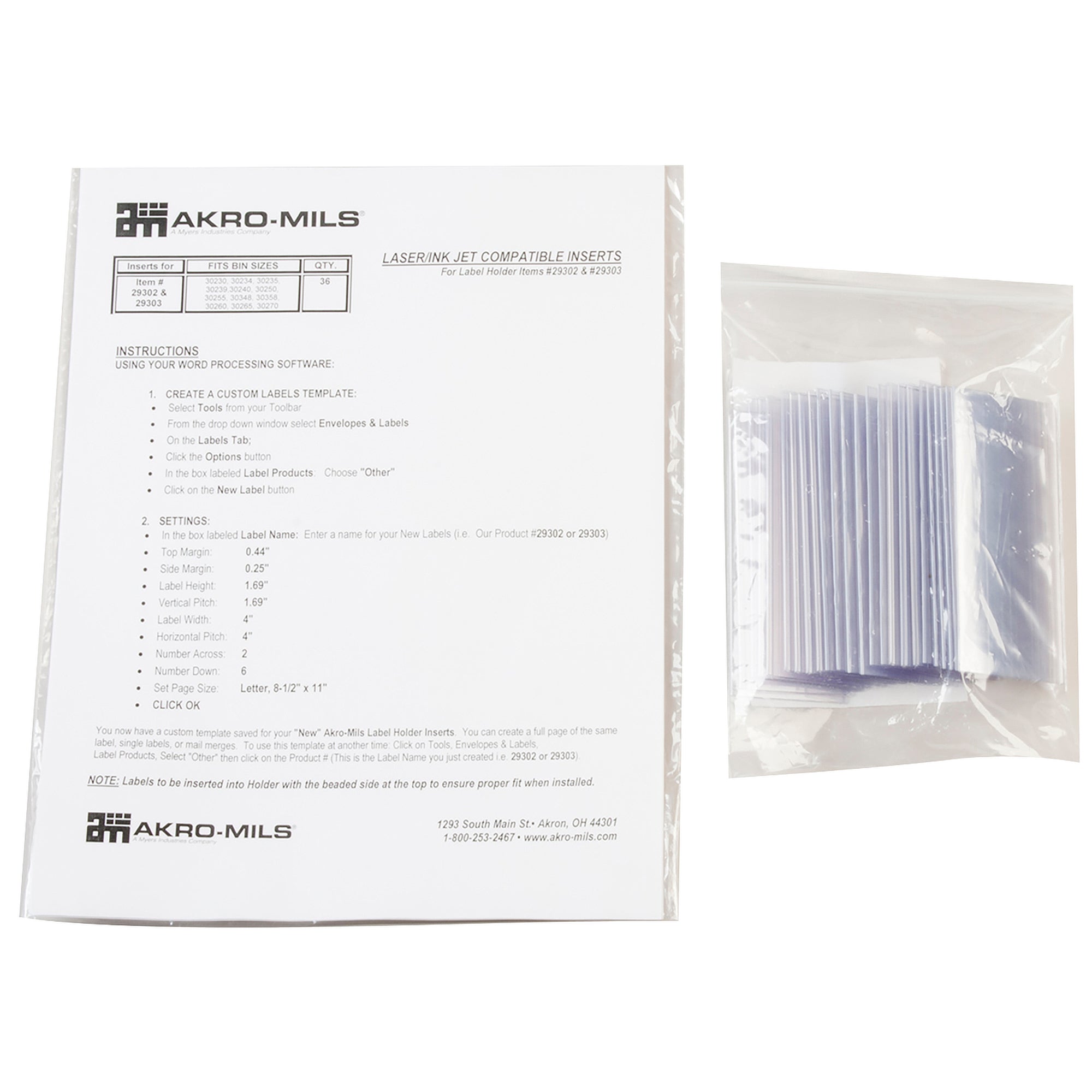 Clear Card Stock Holder for Bins by FarrellPack