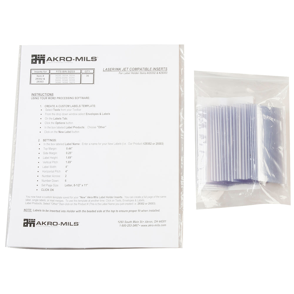 Clear Card Stock Holder for Bins by FarrellPack