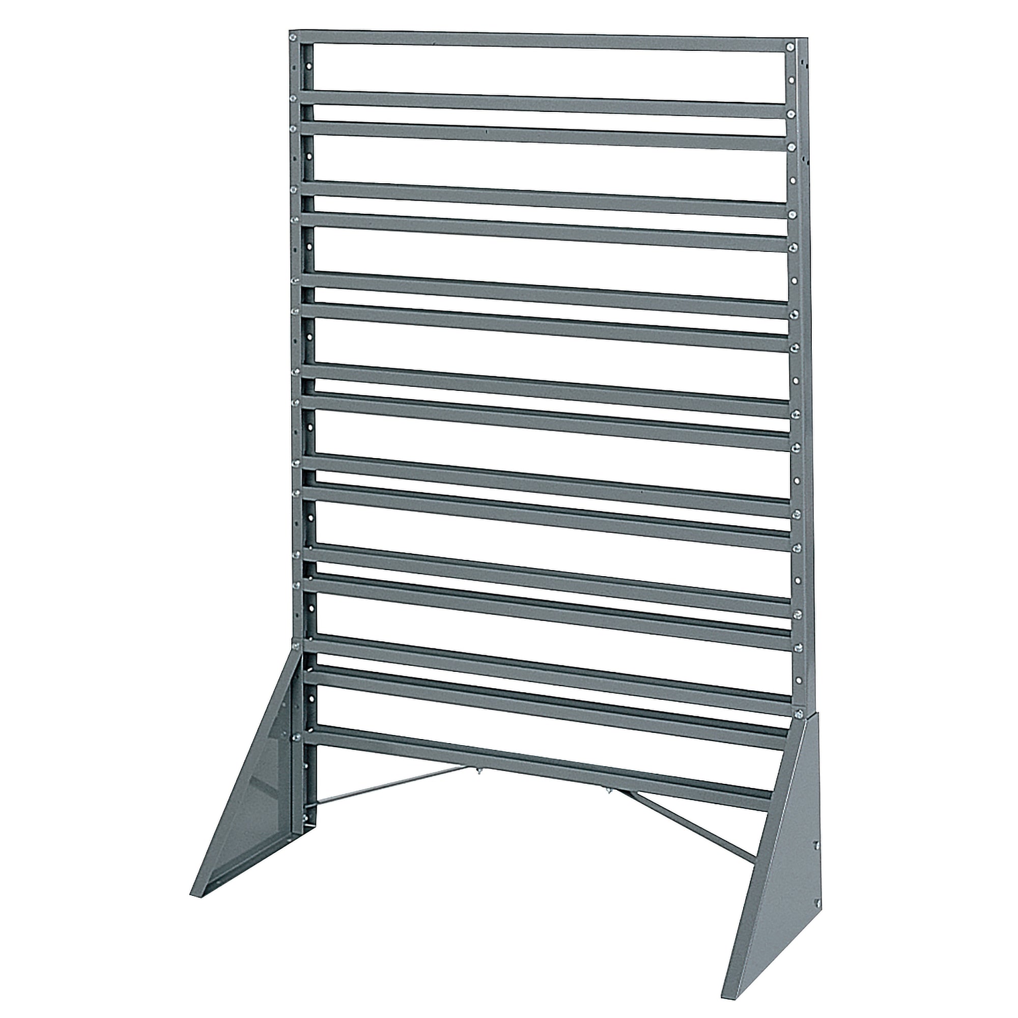 Grey 36"x20"x53" 1-Sided 16 Rail Bin Rack - A30008M