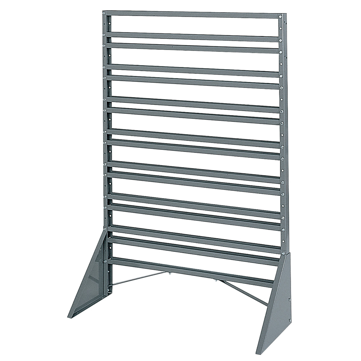 Grey 36"x20"x53" 1-Sided 16 Rail Bin Rack - A30008M