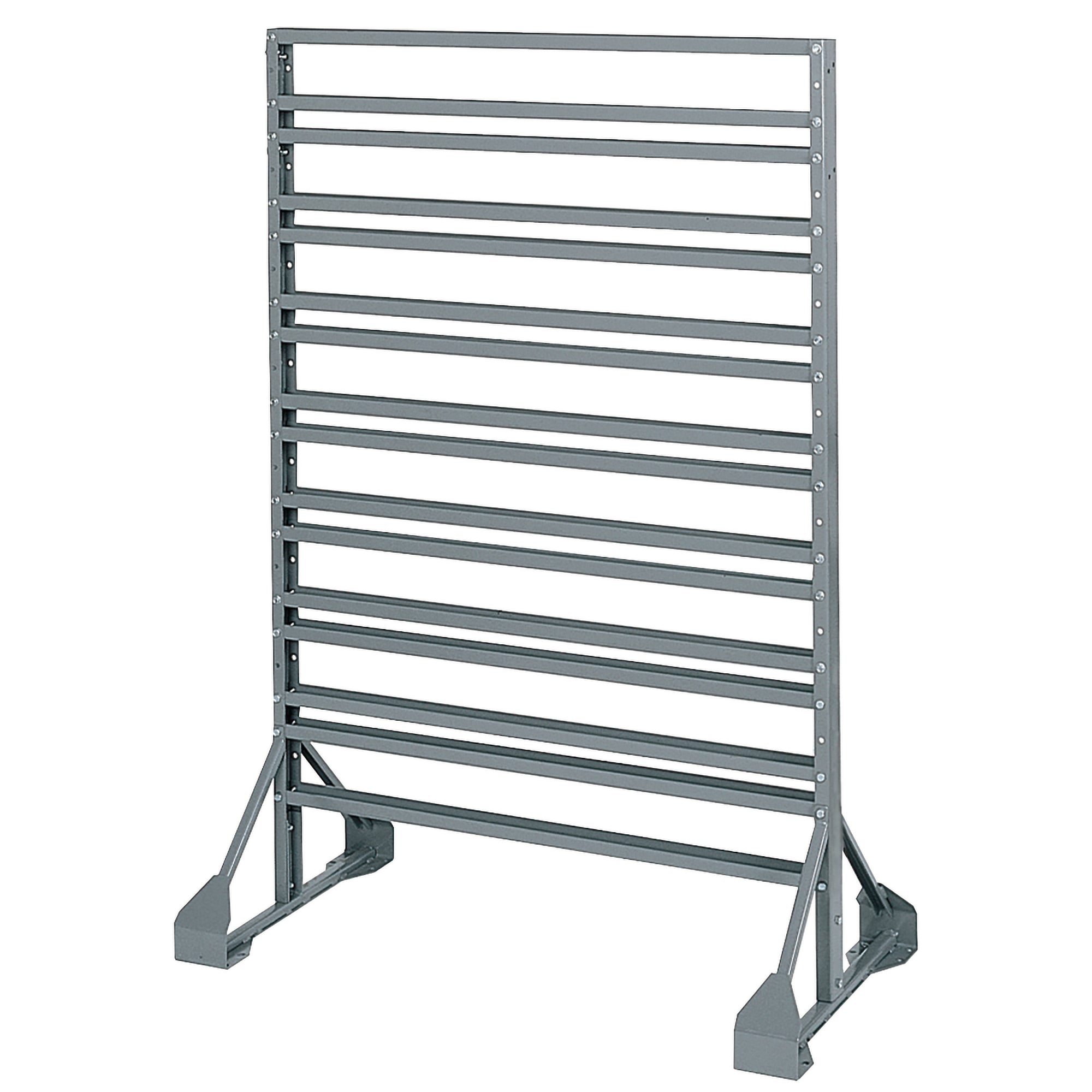 Grey 36" x 20" x 53" 2-Sided Rail Bin Rack - A30016M