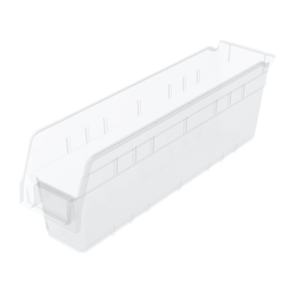 Clear Shelf Bin 18" x 4-1/8" x 6" by FarrellPack - A30048SCLAR