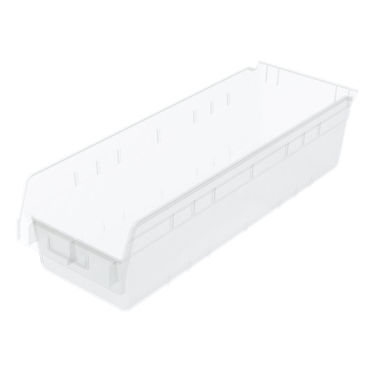 Clear Shelf Bin 23-5/8" x 8-3/8" x 6" by FarrellPack - A30084SCLAR