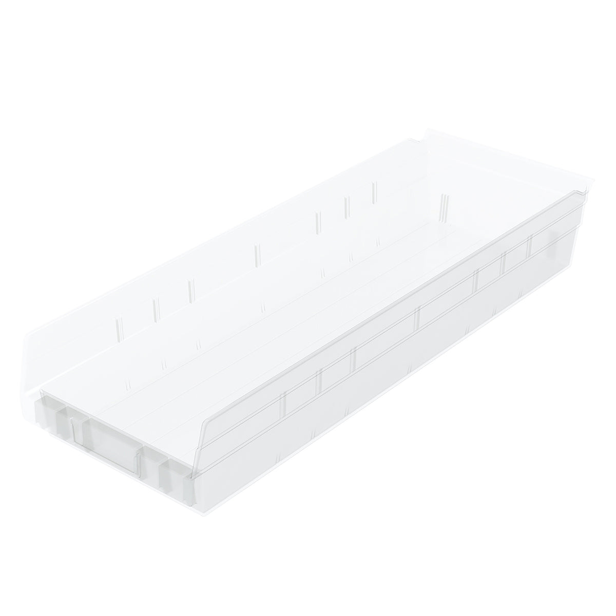 Clear Shelf Bin 23-5/8" x 8-3/8" x 4" by FarrellPack - A30184SCLAR