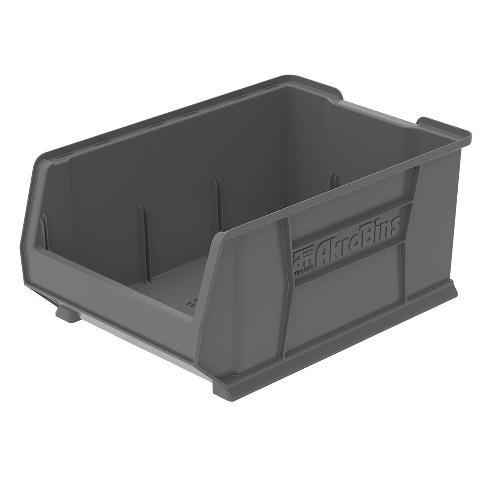 Grey Stacking Shelf Bin by FarrellPack