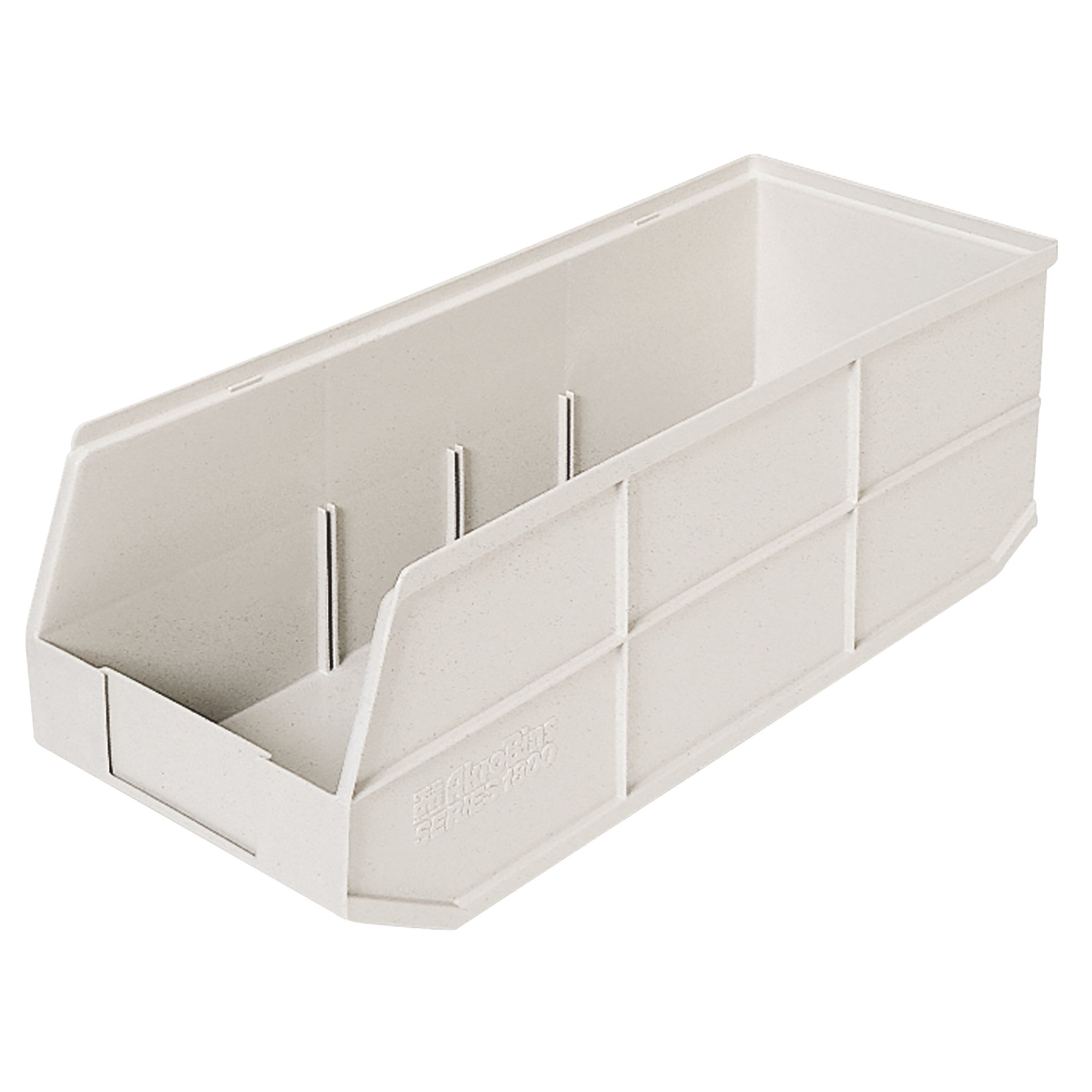Beige Shelf Bin 20.5" x 11" x 7" with Divider by FarrellPack