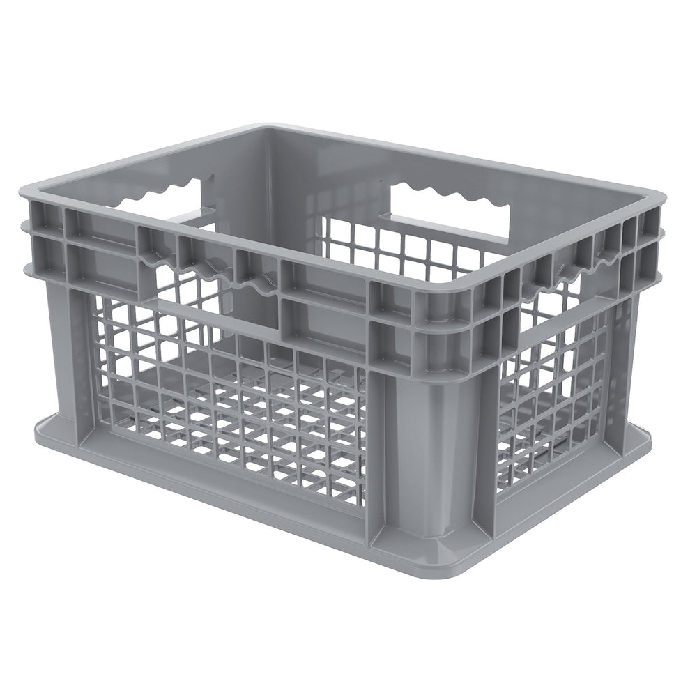 Grey Vented Straight Wall Container by FarrellPack