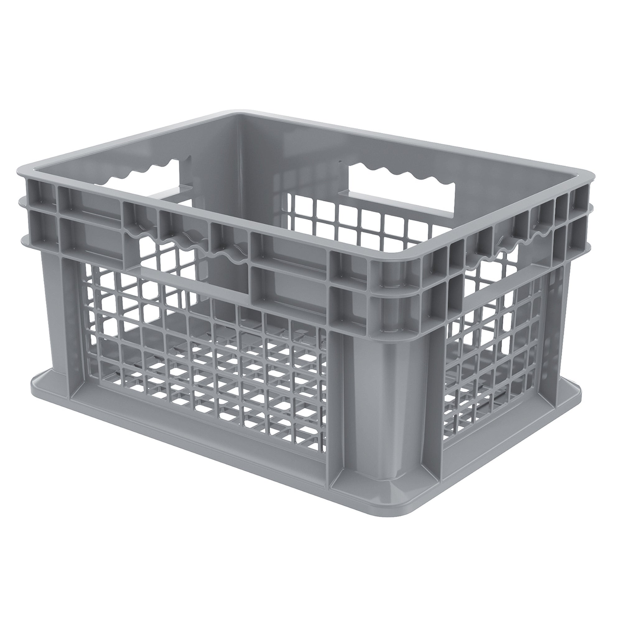 Grey Vented Straight Wall Container 15-3/4" x 11-3/4" x 8-1/4" - A37208E01