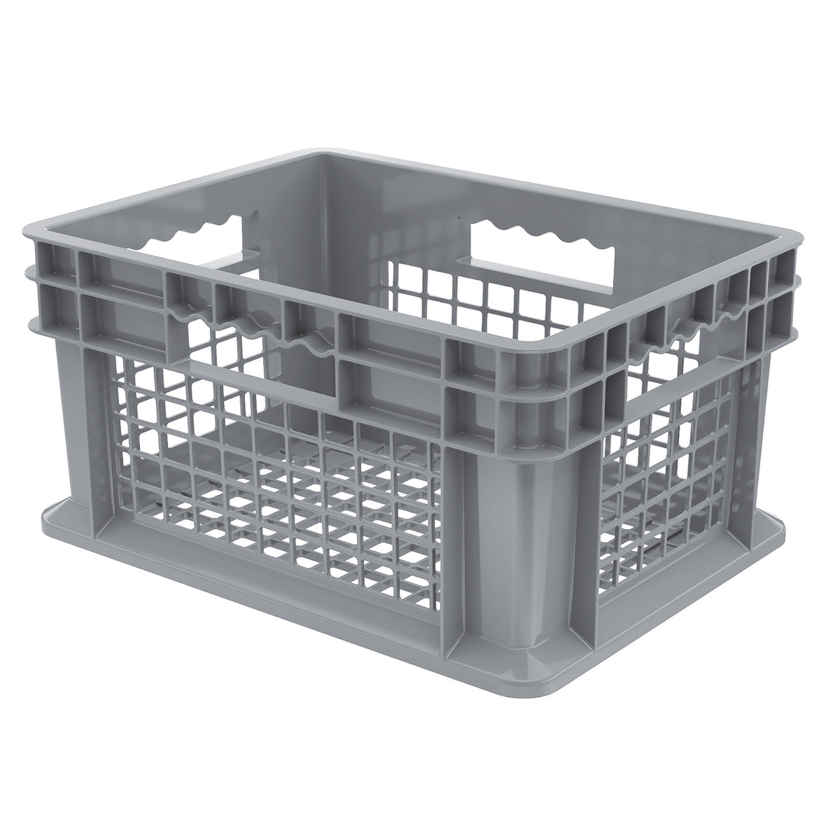 Grey Vented Straight Wall Container 15-3/4" x 11-3/4" x 8-1/4" - A37208E01