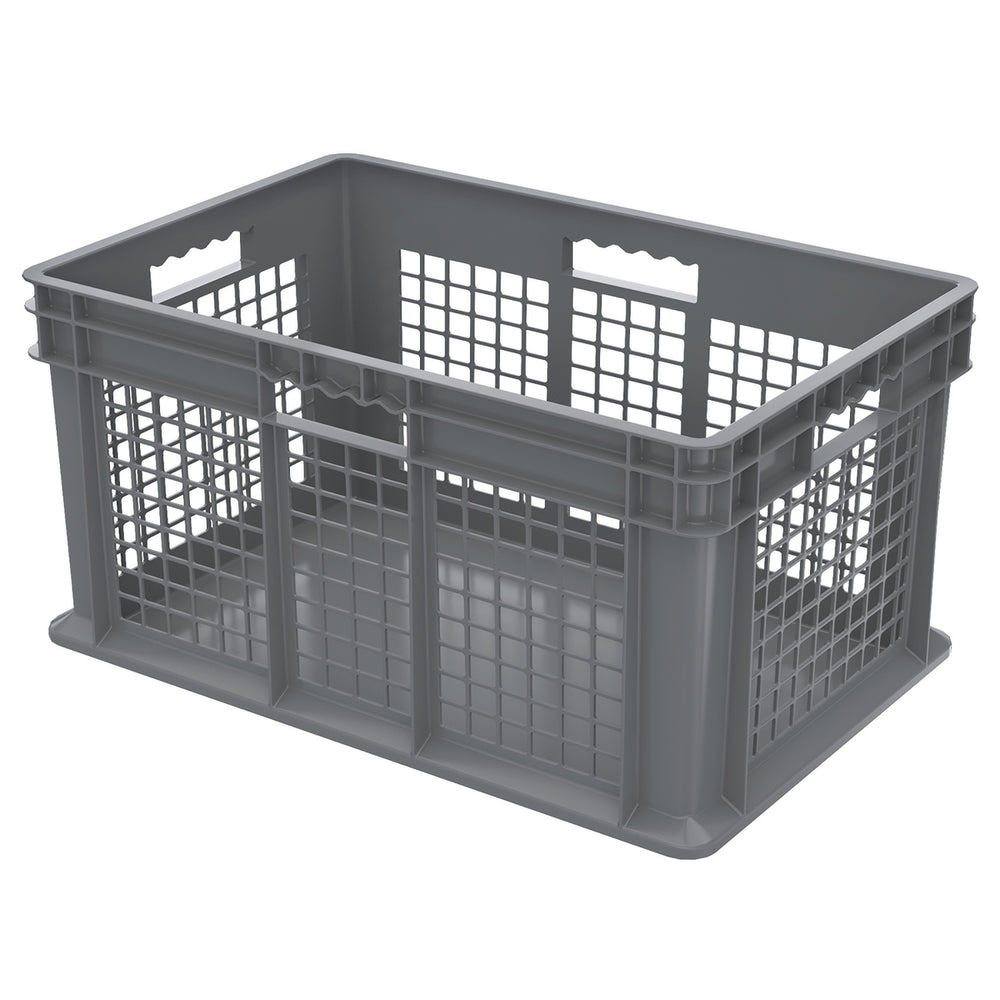 Grey Vented Side/Solid Base Container by FarrellPack