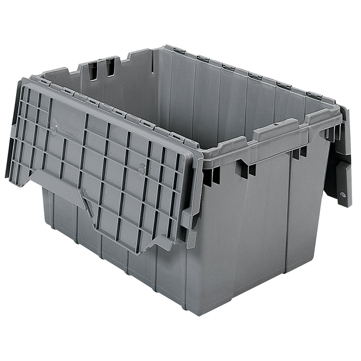Grey 21"x15"x12" Attached Lid Container by FarrellPack - A39120E01