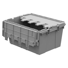 Grey 21" x 15" x 9" Attached Lid Container by FarrellPack - AC2115090201000