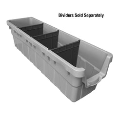 Grey Nesting Rack Bin 42" x 11.5" x 11.5" with 3 Dividers - AK42121203GREY