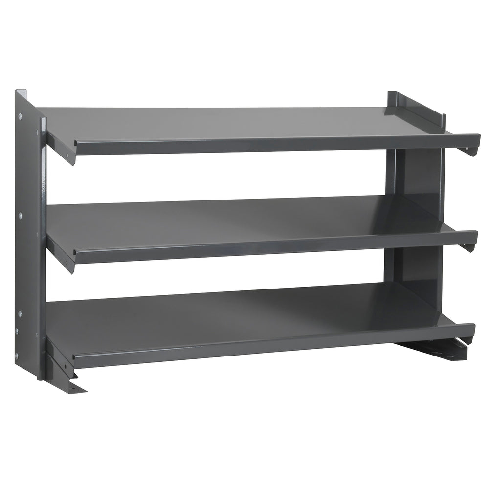 Grey 3-Shelf Single Sided Bench Rack by FarrellPack