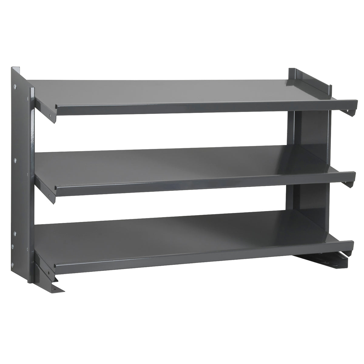 Grey 3-Shelf Single Sided Bench Rack 12" x 36" x 25" - APRBENCH
