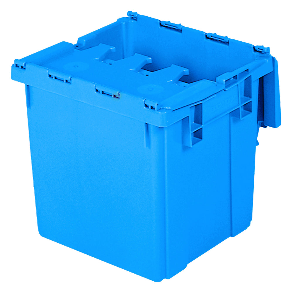 Blue 15"x14"x13" Attached Lid Container by FarrellPack
