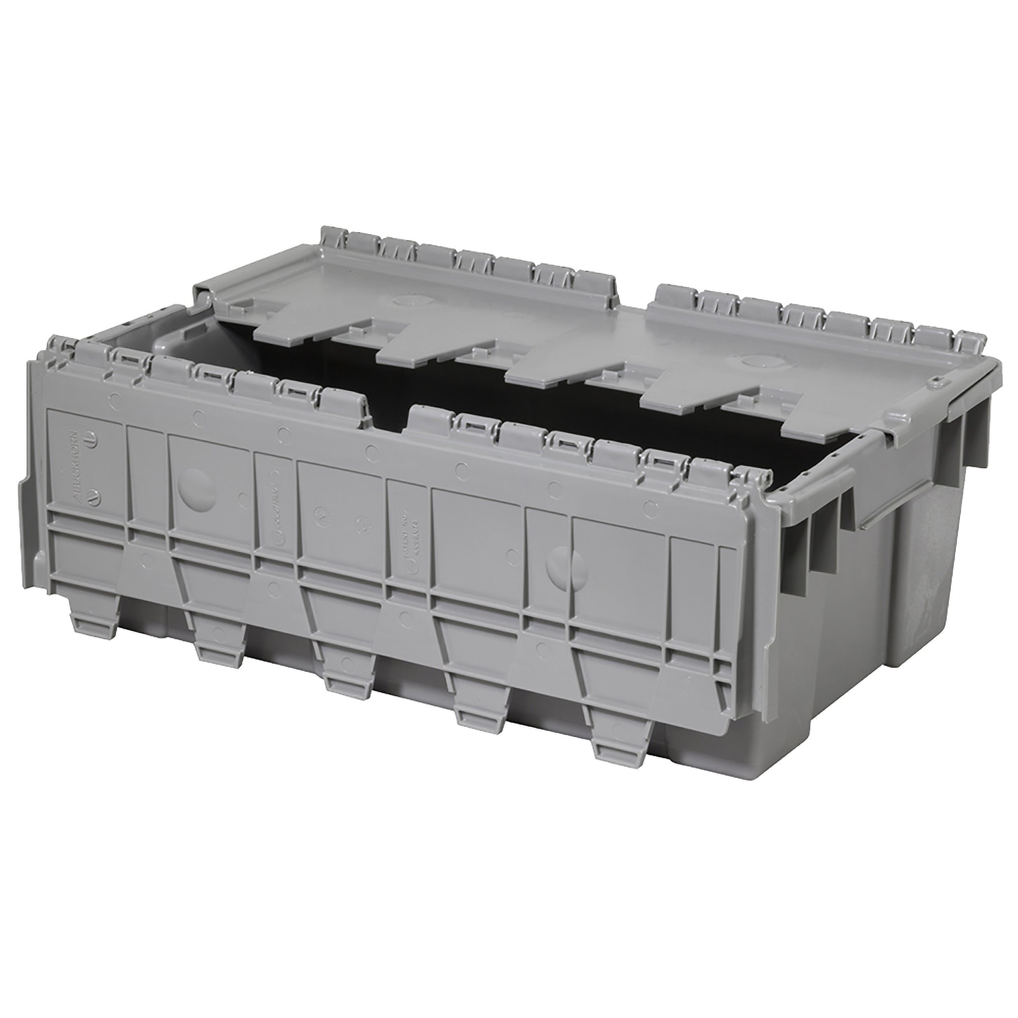 Grey 20" x 12" x 7" Attached Lid Container by FarrellPack
