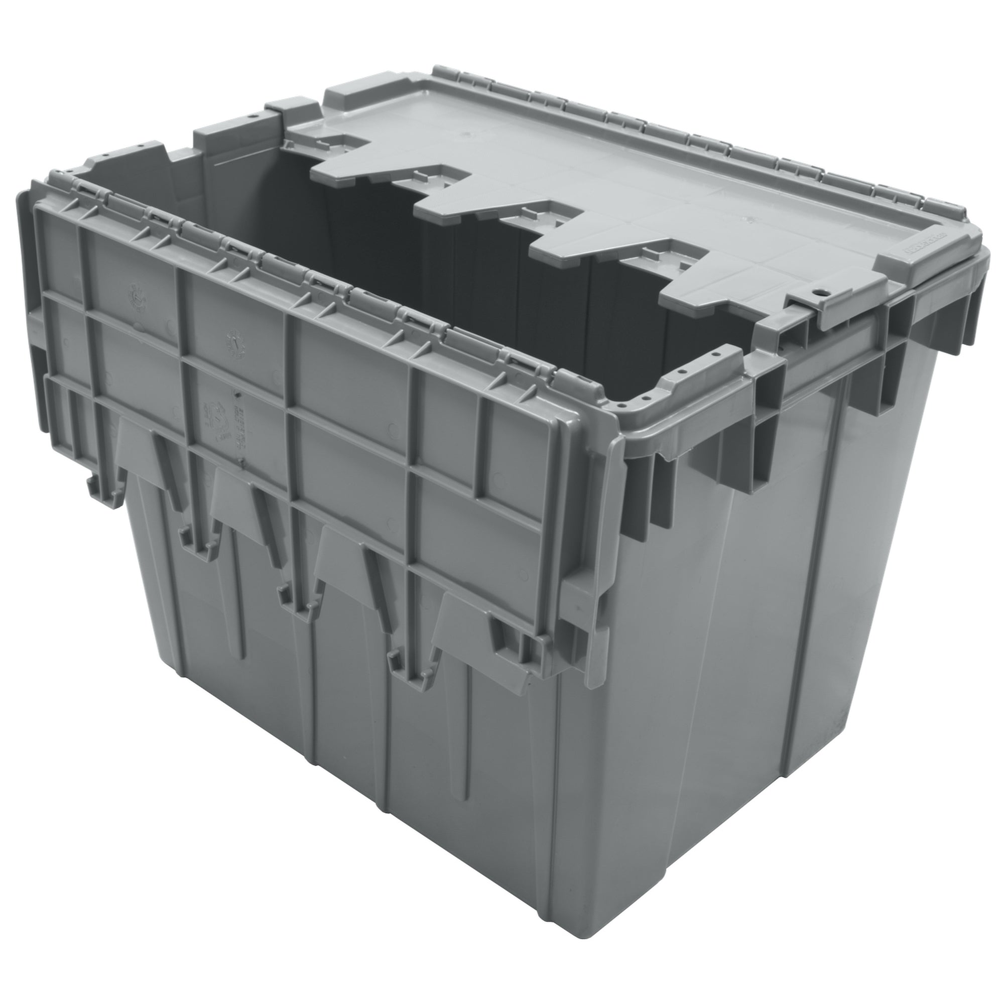 Grey 21"x15"x17" Attached Lid Container by FarrellPack